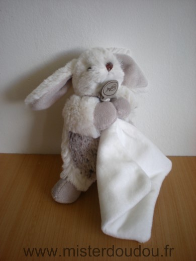 Lapin Blanc gris mouchoir blanc Baby nat