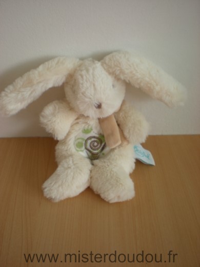 Lapin Ecr echarpe beige spirale marron Baby nat