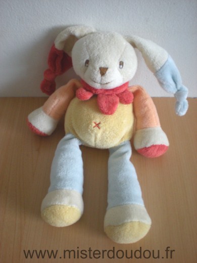Lapin Jaune orange bleu rouge Baby nat
