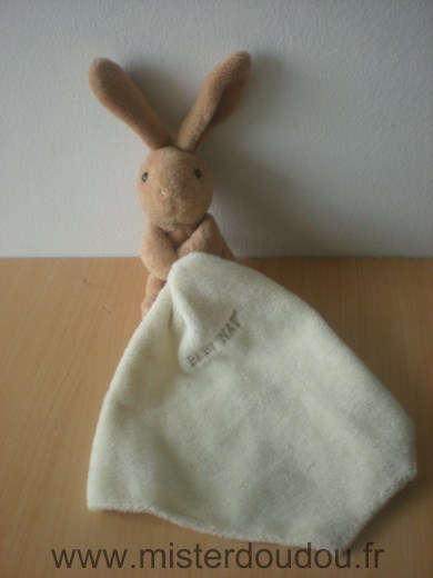 Baby nat Lapin Marron mouchoir blanc - Très bon état