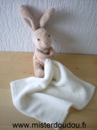 Lapin Marron mouchoir ecru Baby nat
