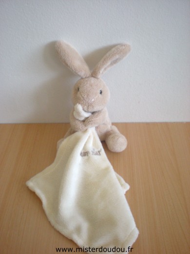 Lapin Marron mouchoir ecru Baby nat