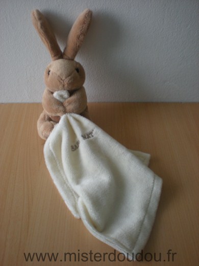 Lapin Marron mouchoir écru Baby nat