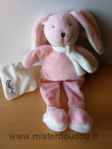 Baby nat Lapin Rose mouchoir blanc - Très bon état