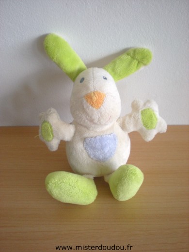 Baby sun Lapin Blanc vert mauve - Très bon état