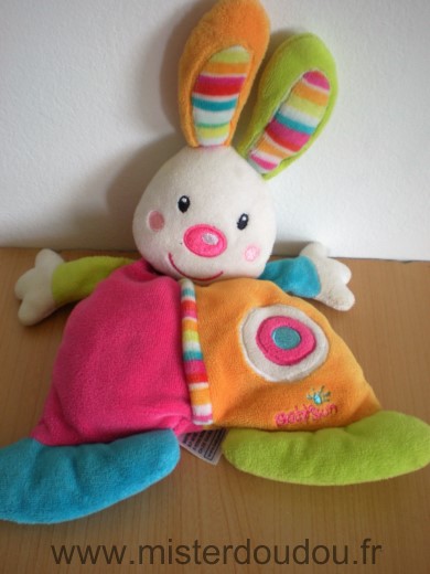Baby sun Lapin Semi plat rose orange blanc circus - Très bon état