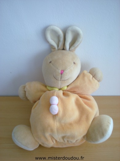 Bawi Lapin Orange beige col jaune - Bon état
