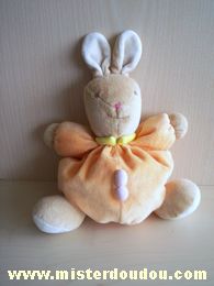 Bawi Lapin Orange col jaune boutons roses - Très bon état