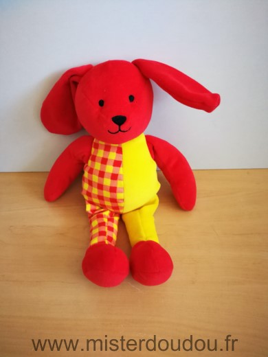Berchet Lapin Rouge jaune carreaux - Très bon état