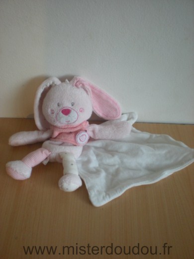 Berlingot Lapin Rose mouchoir blanc qui sort du dos - Très bon état