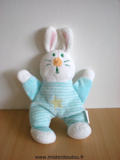 Bmf Lapin Bleu rayé blanc avec etoile jaune - Très bon état