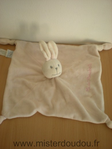 Lapin Rose blanc dessous brode cadet rousselle Cadet rousselle