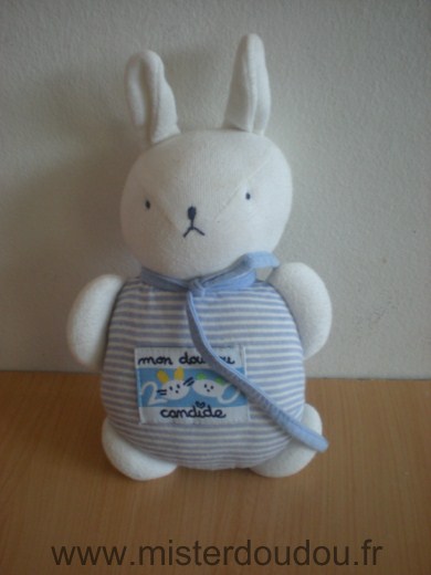 Candide Lapin Rayé bleu blanc - Très bon état