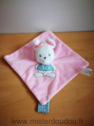 Lapin Rose blanc attache tétine Cartoon club