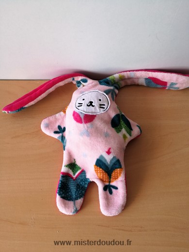 Catimini Lapin Reversible rose clair fleurs dos rose fushia - Très bon état