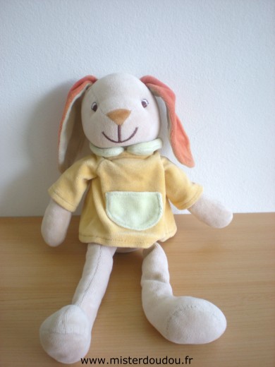 Charly et compagnie Lapin Beige tshirt jaune vert - Bon état