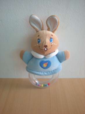 Chicco Lapin Bleu anneau avec billes dedant - Très bon état