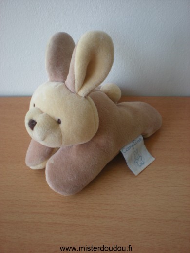 Comptine Lapin Marron beige scratch sous les pattes - Très bon état