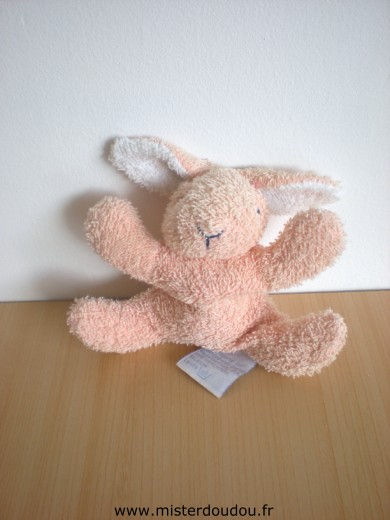 Comptine Lapin Tissus éponge rose - Très bon état