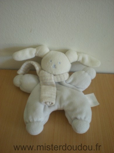 Lapin Patachou mauve clair echarpe rayee blanc Corolle