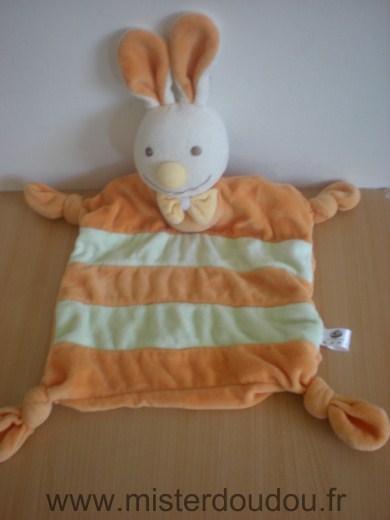Cp international Lapin Raye orange vert noeud jaune - Très bon état