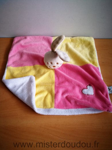 Cp international Lapin Rose jaune blanc coeur - Très bon état