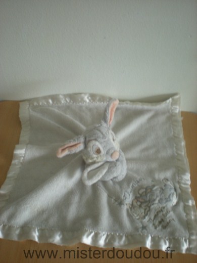 Disney Lapin Gris bordure satin - Bon état