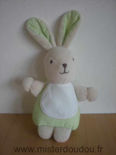 Dmc Lapin Vert bavoir a broder - Très bon état