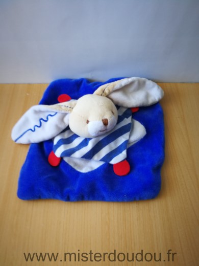 Lapin Beige bleu marin Doudou et compagnie