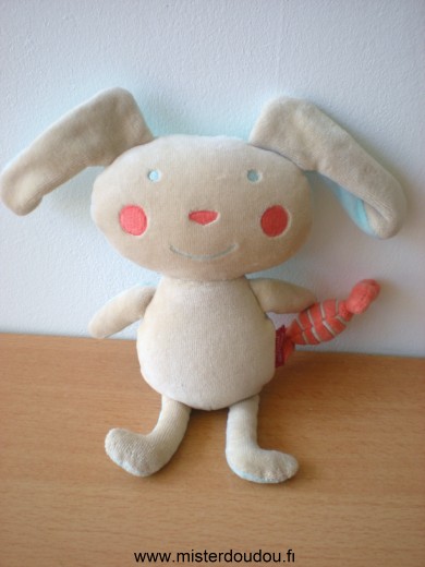 Du pareil au même Lapin Beige bleu bonbon rose - Très bon état
