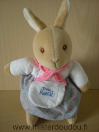 Eden Lapin Beige robe à fleurs tablier mrs rabbit - Très bon état