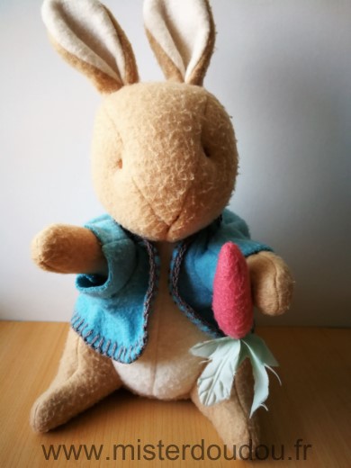 Eden Lapin Pierre lapin beige veste bleue - Bon état