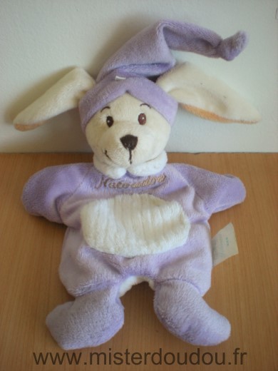 Eveil et tendresse Lapin Mauve blanc - Très bon état