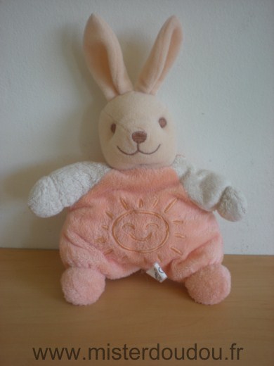 Fantasy toys Lapin Rose blanc motif soleil - Très bon état