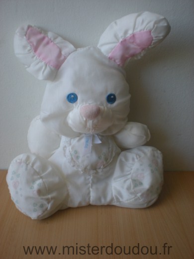 Fisher-price Lapin Puffalump tissus blanc rose - Très bon état