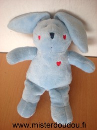 Francoise saget Lapin Bleu coeurs rouges - Très bon état