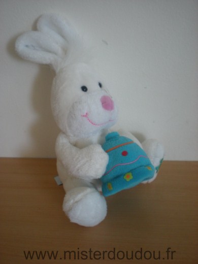 Gipsy Lapin Blanc cloche bleue - Très bon état