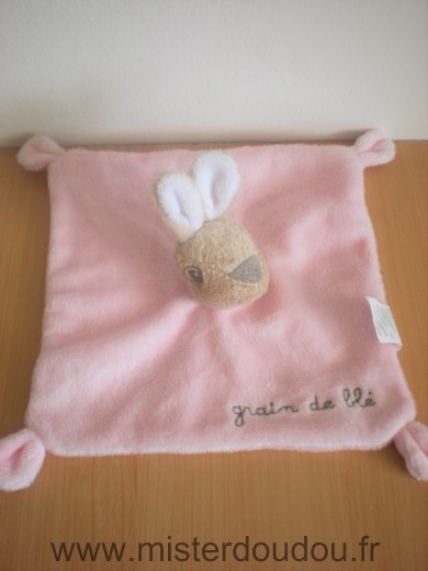 Grain de ble Lapin Rose beige blanc - Très bon état