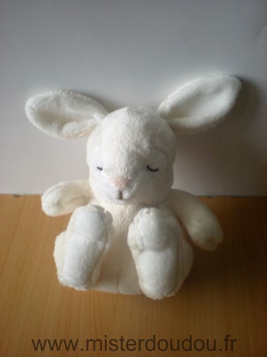 H et m Lapin Ecru blanc nez rose - Très bon état