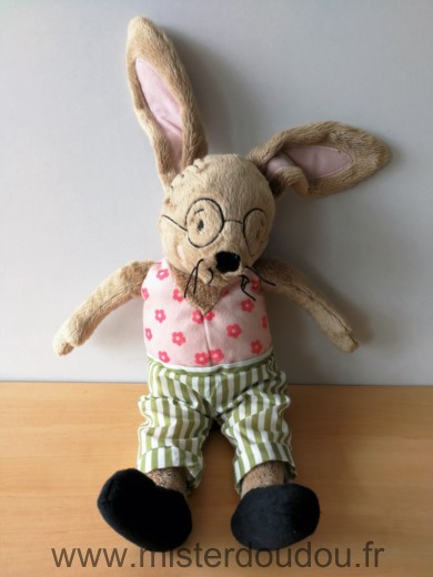 Ikéa Lapin Beige rose vert lunettes fleurs - Très bon état