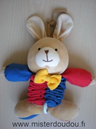 Ikéa Lapin Bleu rouge noeud jaune - Très bon état