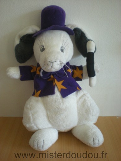 Ikéa Lapin Lapin magicien blanc habit violets baguete magique - Très bon état