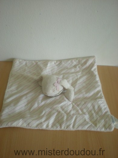 Jacadi Lapin Raye rose blanc ecru - Très bon état