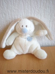 Jollybaby Lapin Bloupi écru nez et pièce bleu - Très bon état
