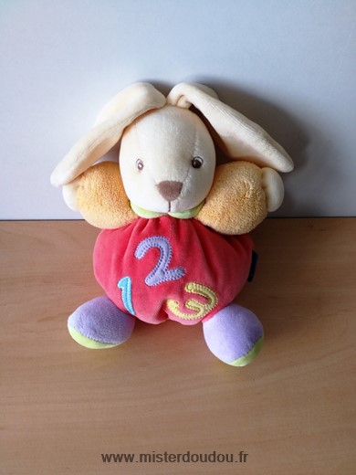 Kaloo Lapin 123 rouge orange mauve - Très bon état