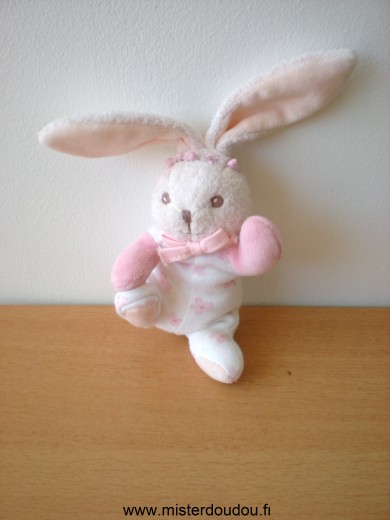 Kaloo Lapin Lapin lilirose blanc fleurs roses - Très bon état