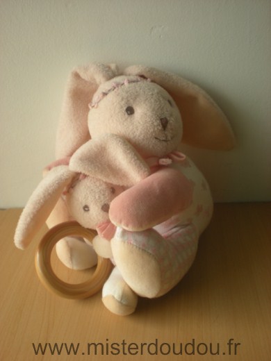 Kaloo Lapin Lili rose motif fleur avec bébé lapin - Très bon état