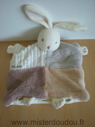 Kaloo Lapin Nature beige gris marron ecru marionnette - Très bon état
