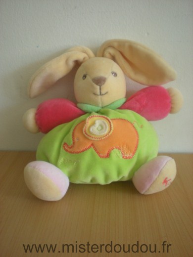Lapin Vert rouge elephant orange Kaloo