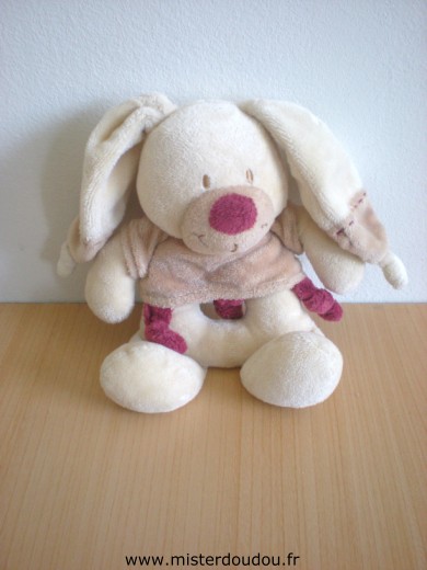 Lapin Beige ecru bordeau Kiabi baby